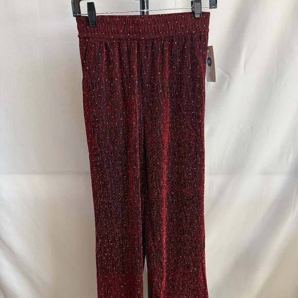 Red Metallic Dress Pants - Picture 1 of 2